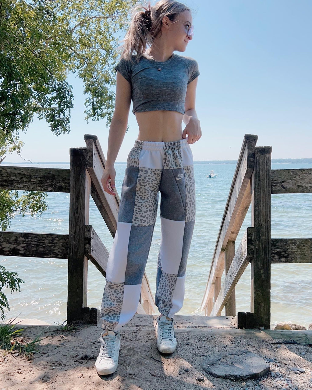 (XS/S) Snow Leopard Reworked Joggers