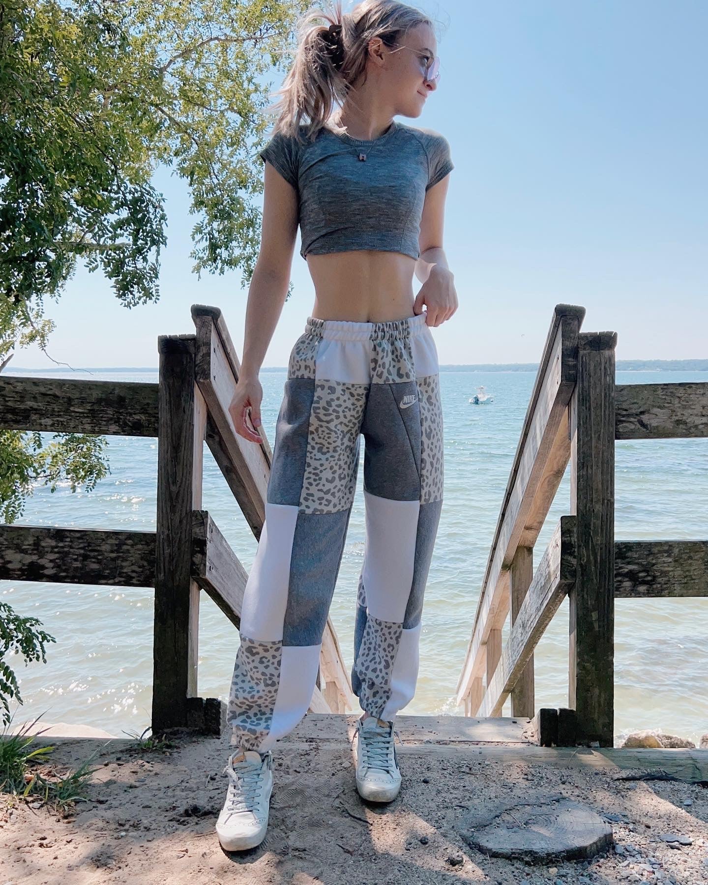 (XS/S) Snow Leopard Reworked Joggers