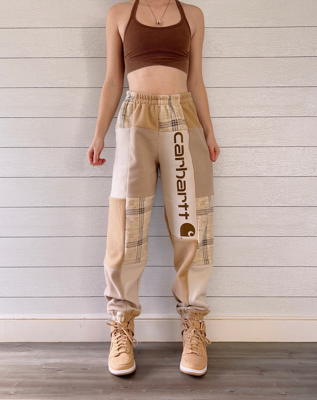 (S/M) Neutral Flannel 1/1 Joggers