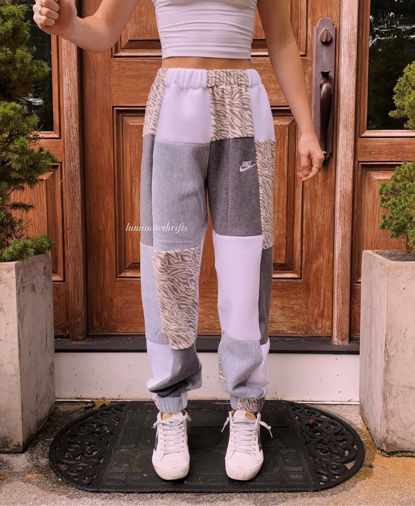 (XS-M) *Special Edition* Diamond Zebra Reworked Joggers