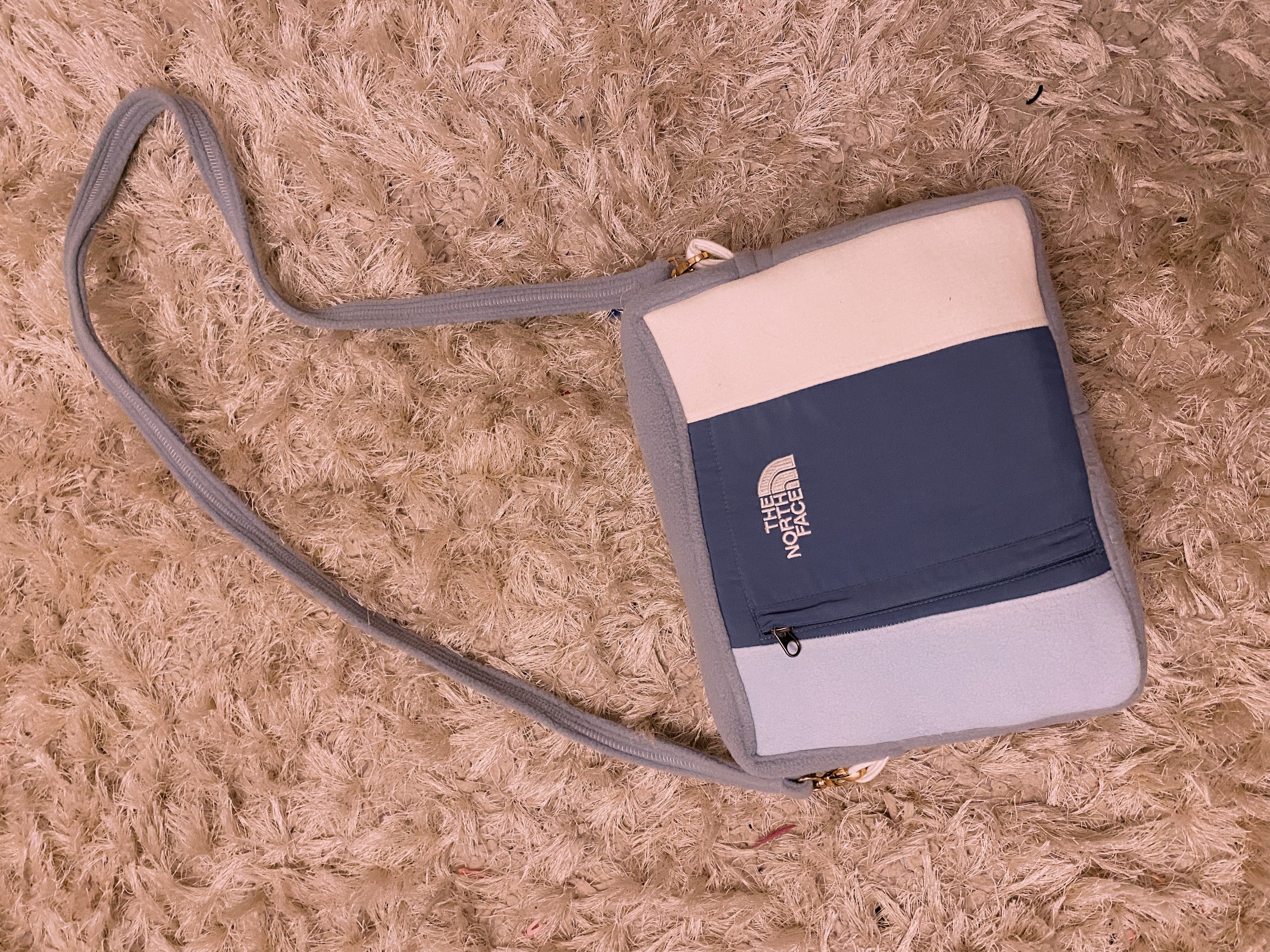Sea Blue Reworked Pouch to Crossbody