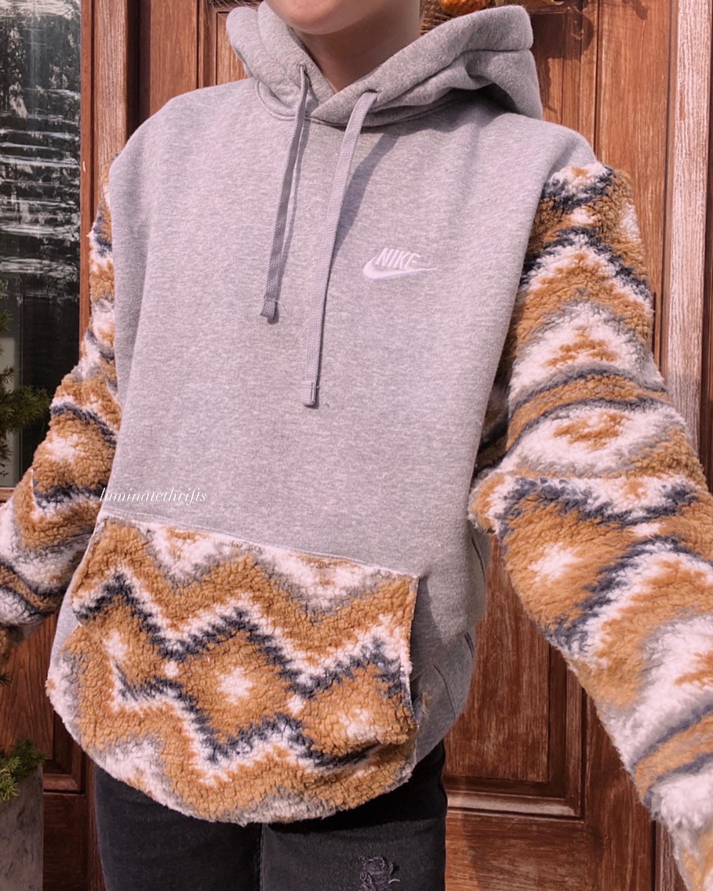 (S) Aztec Sherpa Reworked Hoodie