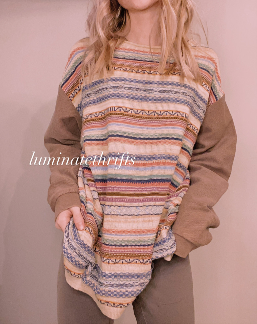 Reworked Sweater X Brown Crewneck