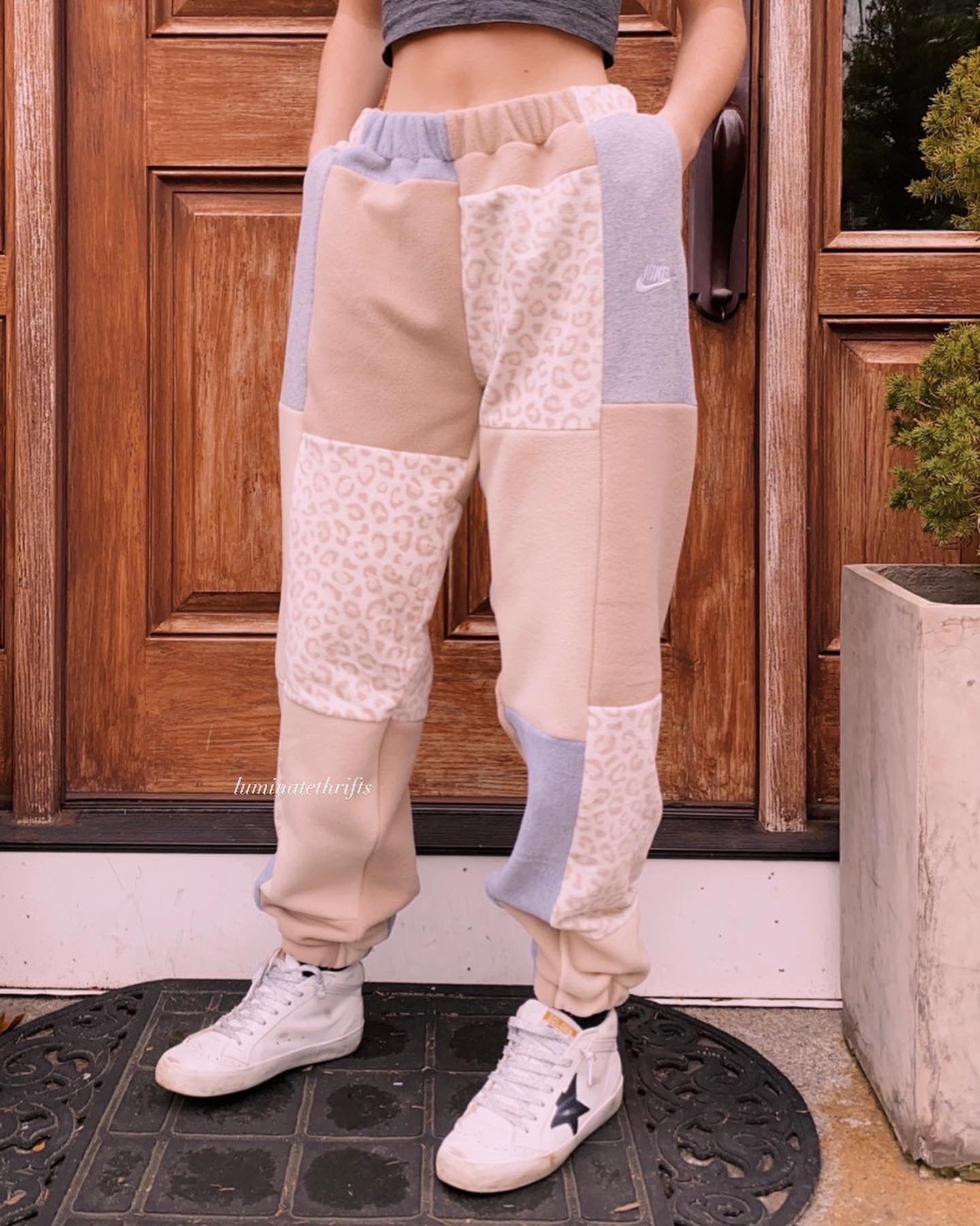 (M/L) Rustic Leopard Reworked Joggers