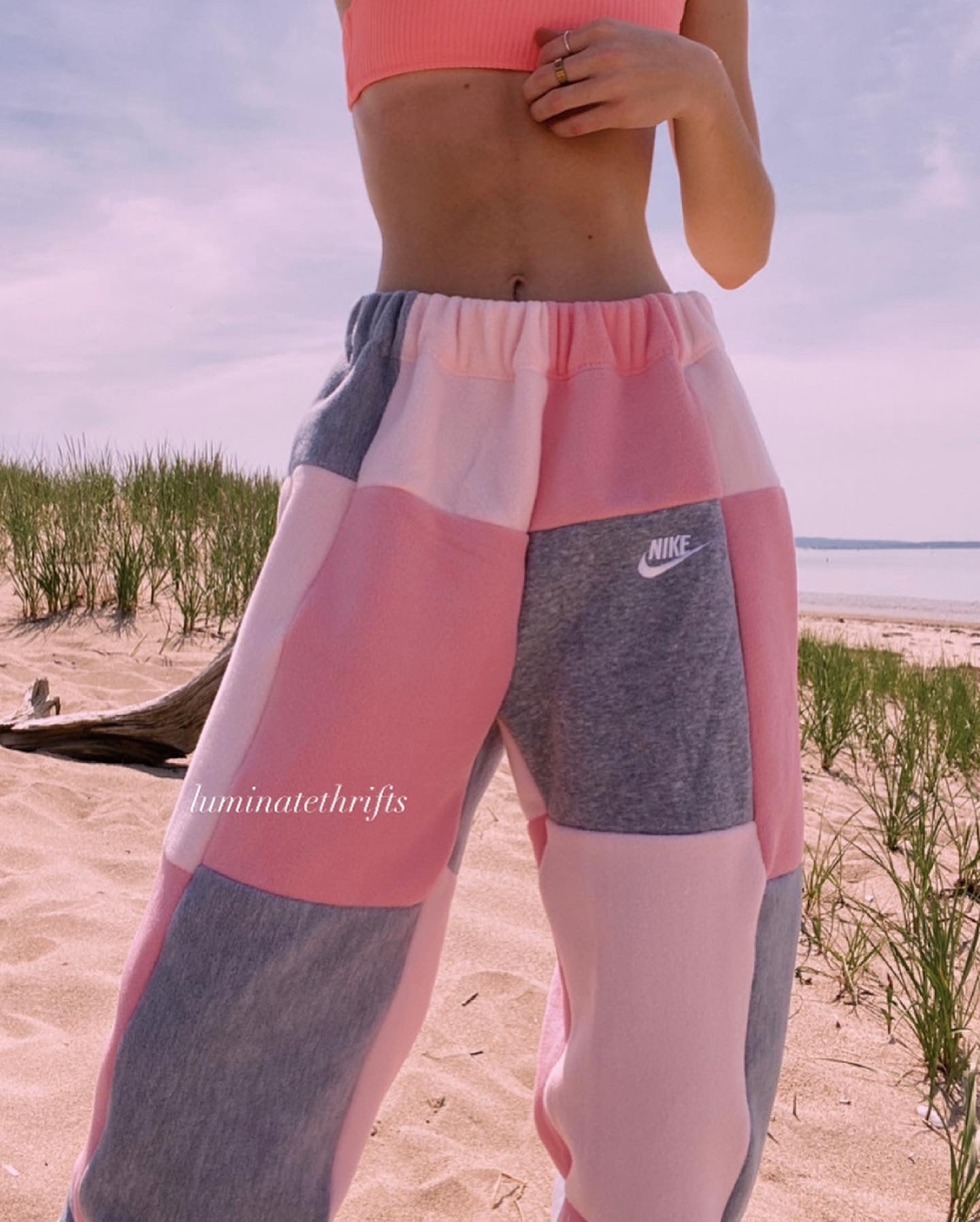 Smokey Pink Reworked Joggers