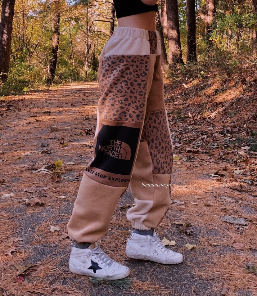 (XS-M) Dark Neutral Leopard Reworked Joggers