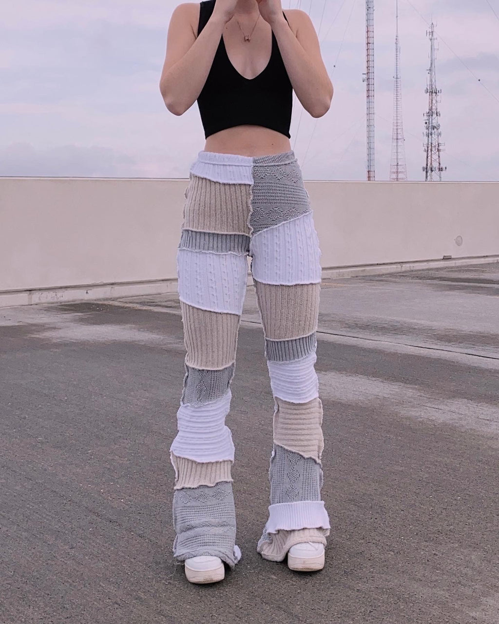 (S/M) Reworked Sweater Flares