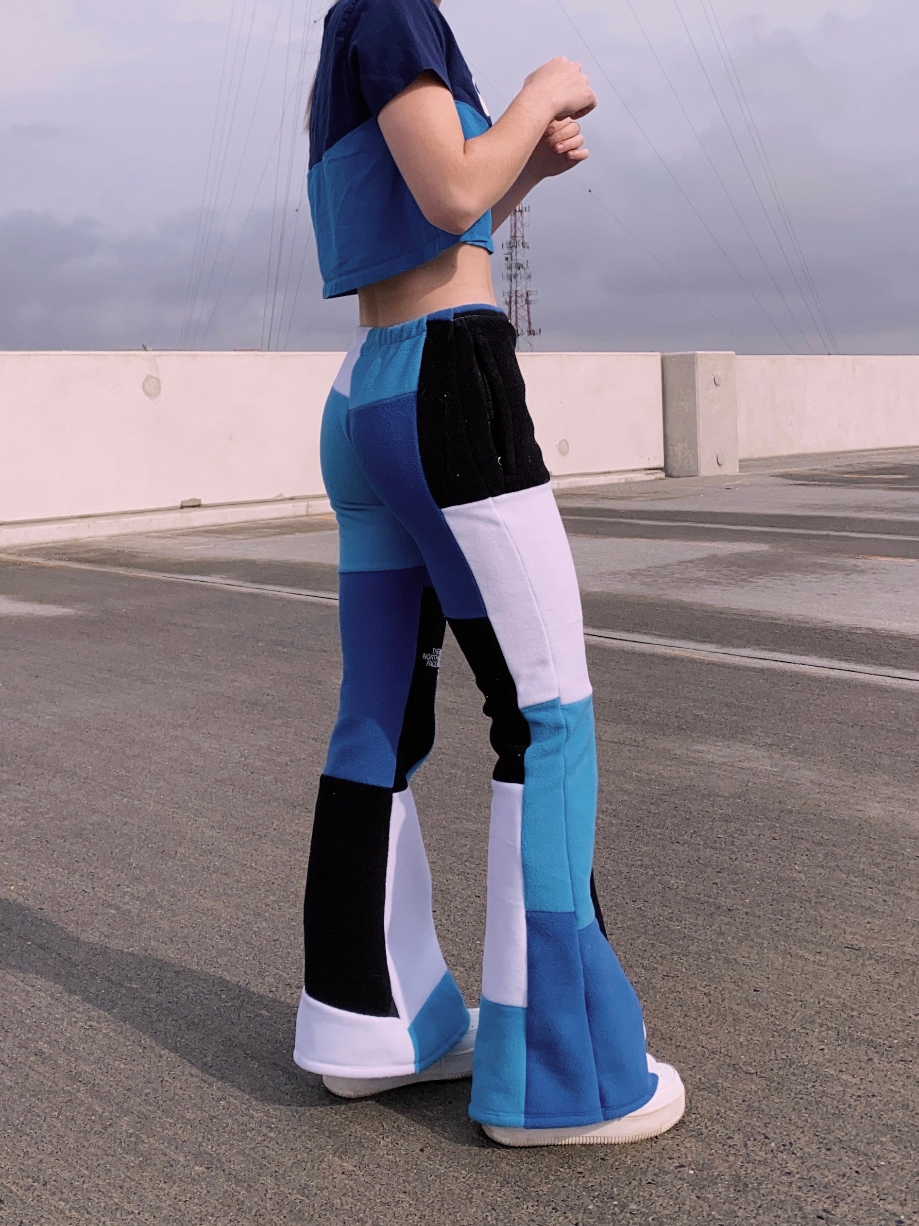 (XS/S) Glacier Blue Reworked Flares