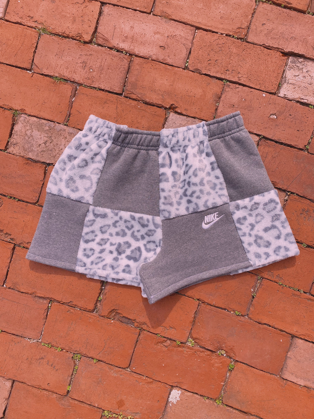 (S/M) Snow Leopard Reworked Shorts