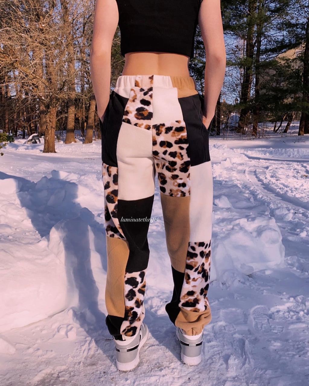 (S/M) Rustic Lynx Reworked Joggers