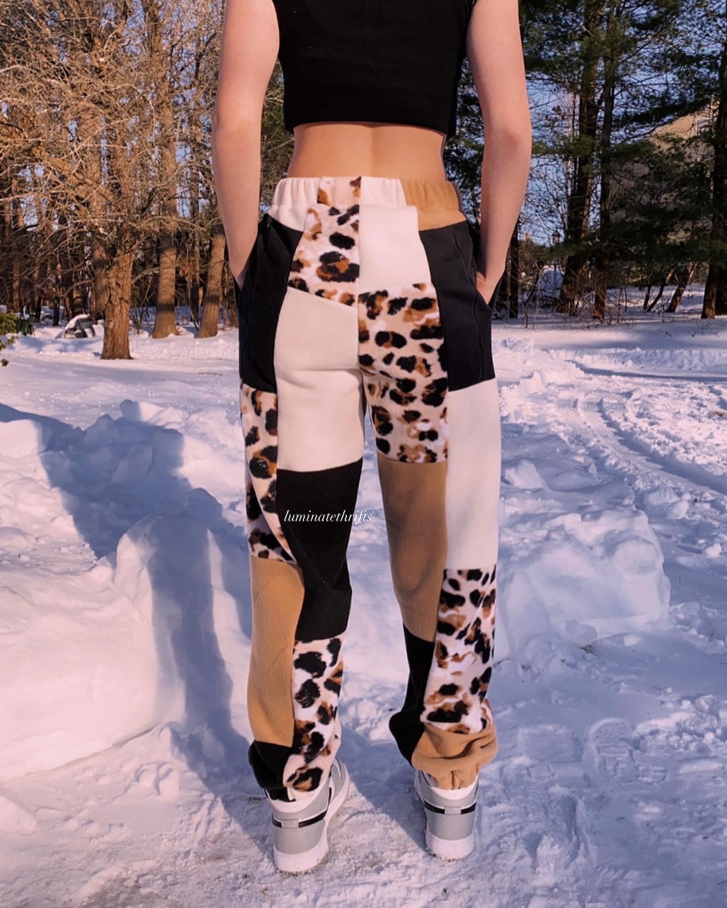 (S/M) Rustic Lynx Reworked Joggers