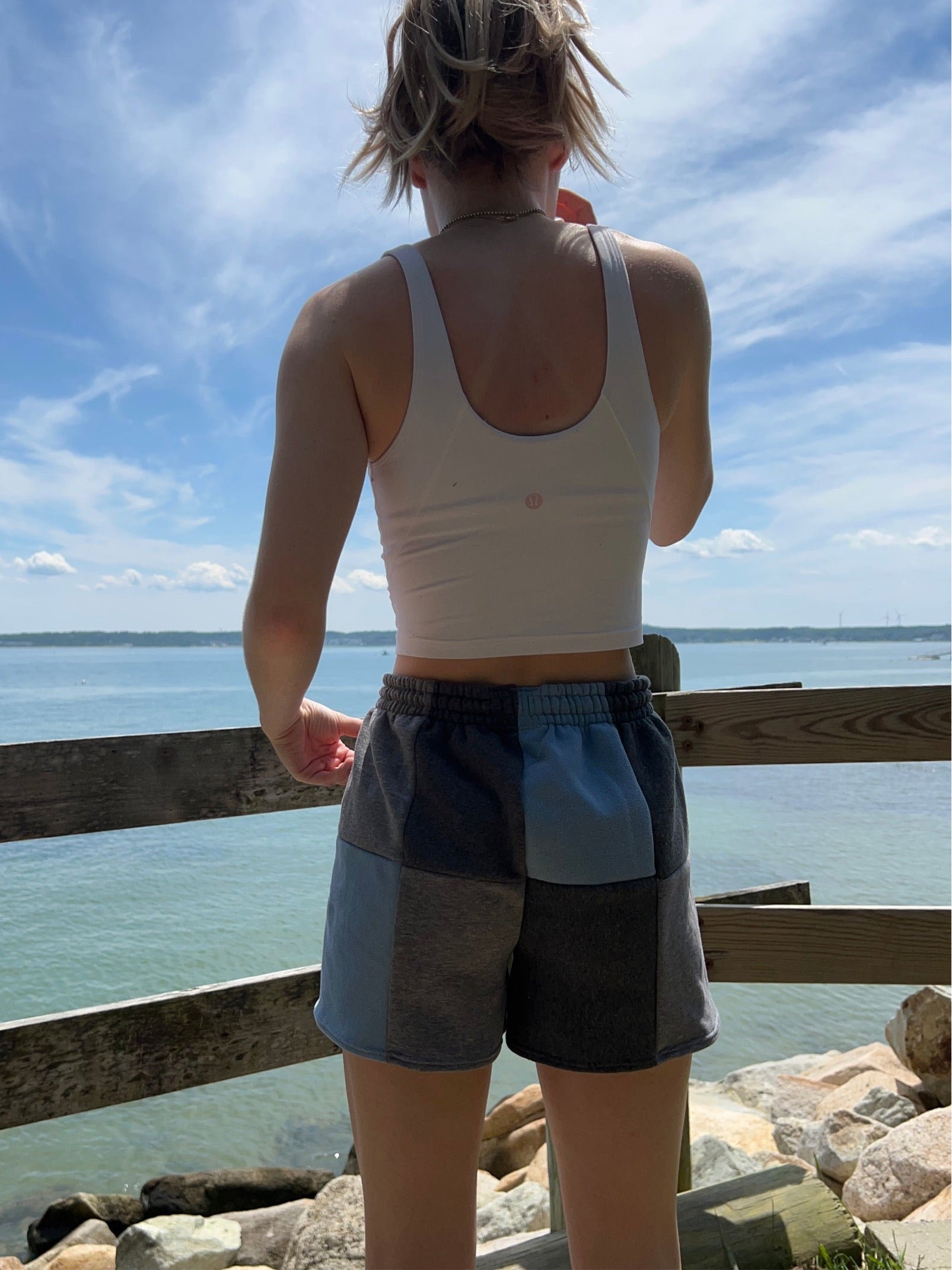 (S/M) Rain Drop Reworked Shorts