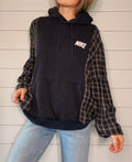 (M/L) Dark Flannel 1/1 Hoodie