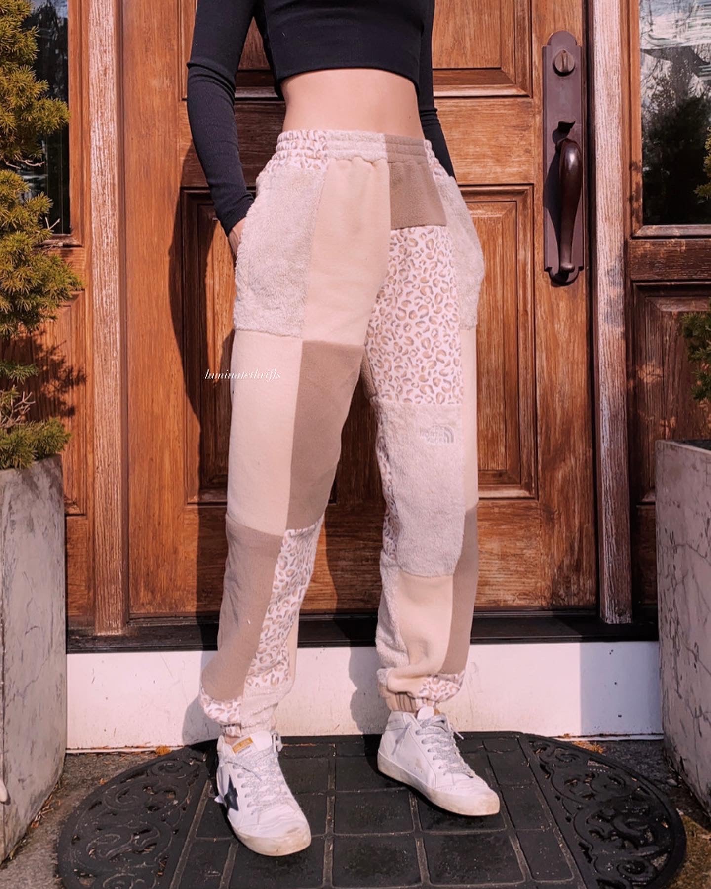 (XS/S) Neutral Leopard Reworked Joggers