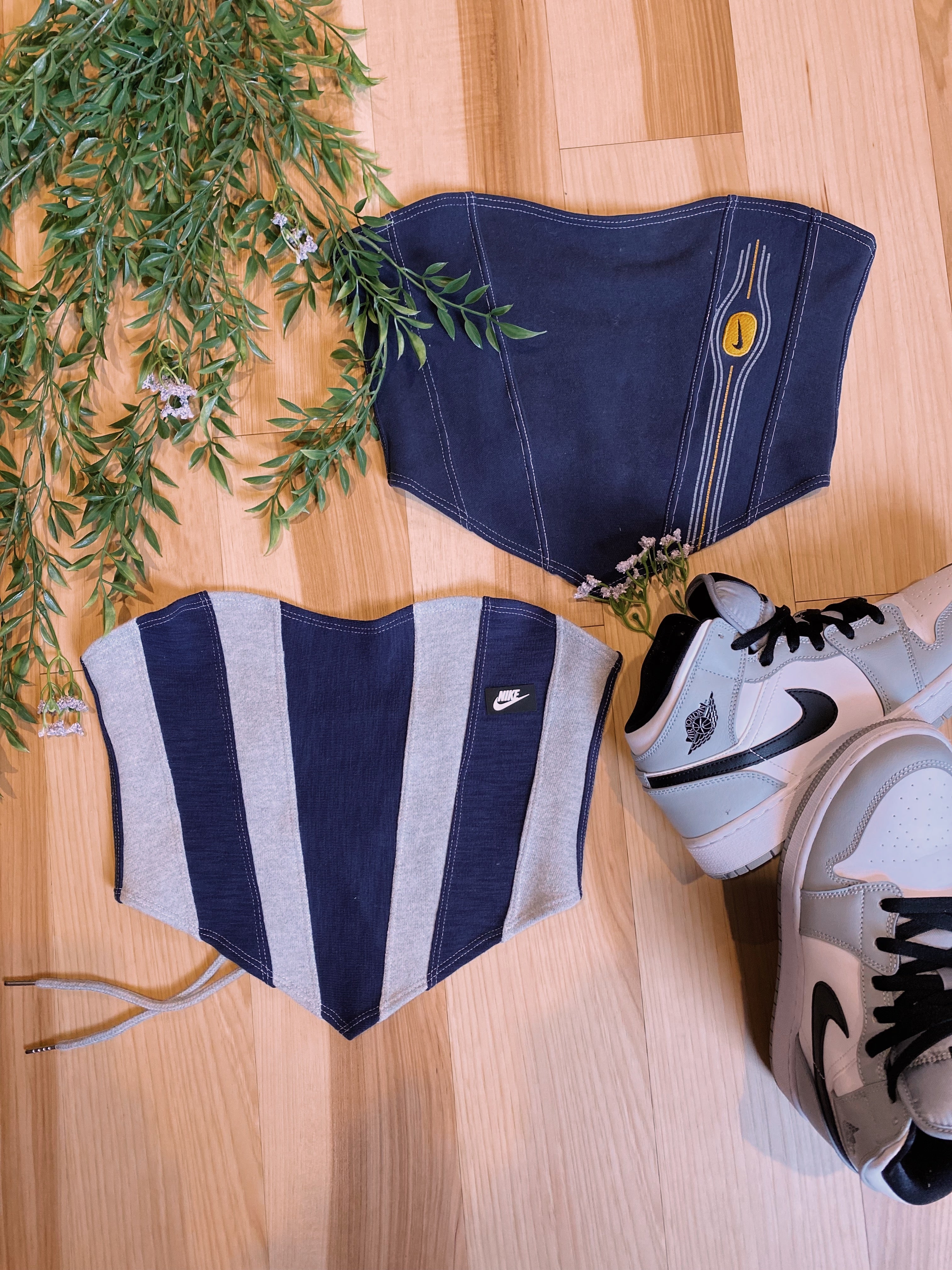 (XS/S) Navy Blue Reworked Bustiers
