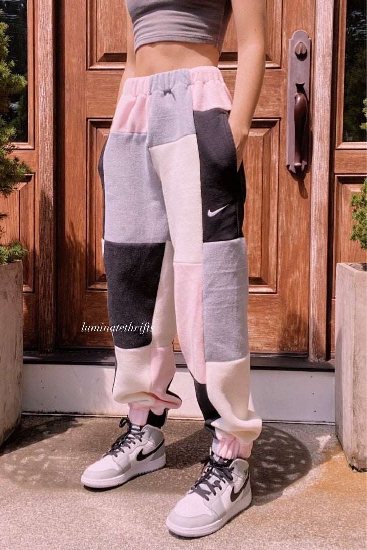 (XS-M) Rose Diamond Reworked Joggers **with pockets**