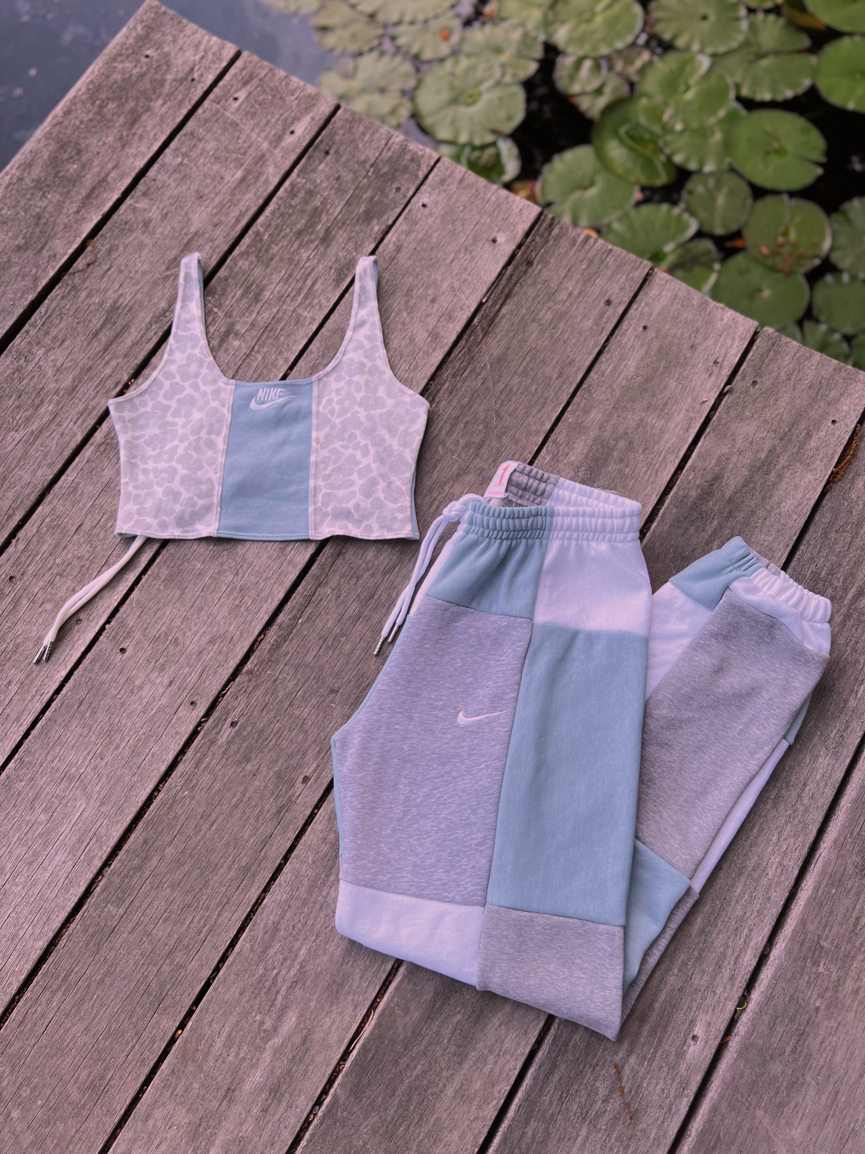 (S/M) Seafoam Reworked Joggers