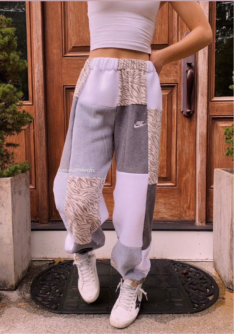 (XS-M) *Special Edition* Diamond Zebra Reworked Joggers