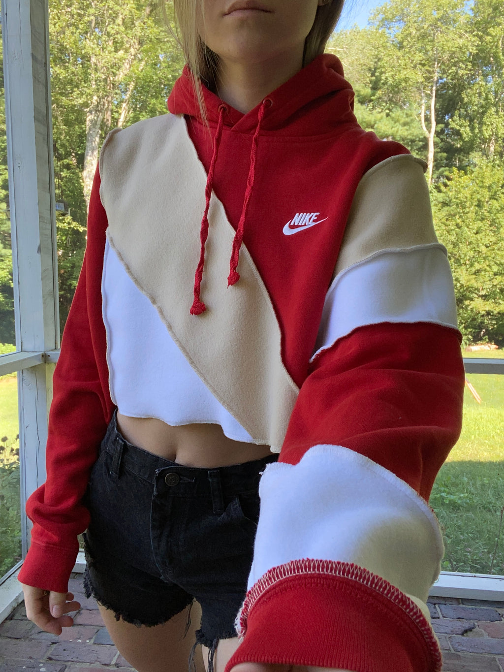 (S/M) Reworked Colorblock Hoodie
