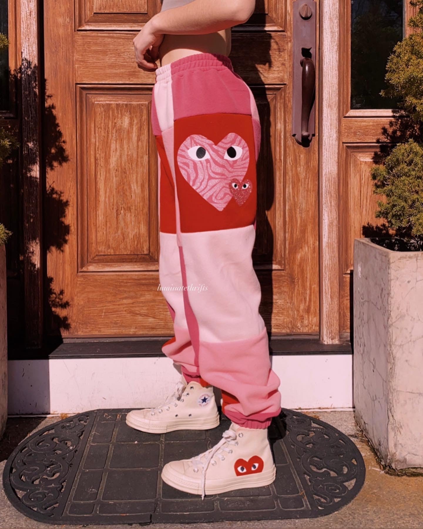 (M/L) Love Eyes Reworked Joggers