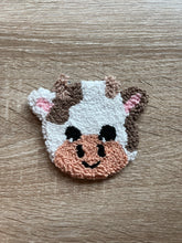 Load image into Gallery viewer, Cow Face Mug Rug Coasters
