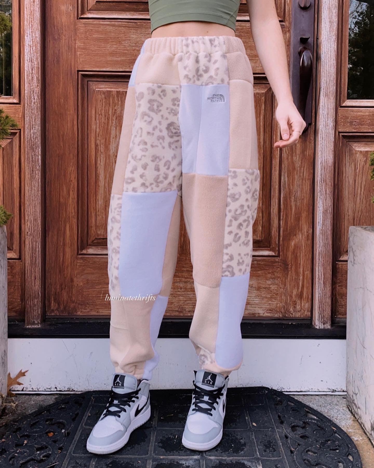 (XS/S) Neutral Leopard Reworked Joggers