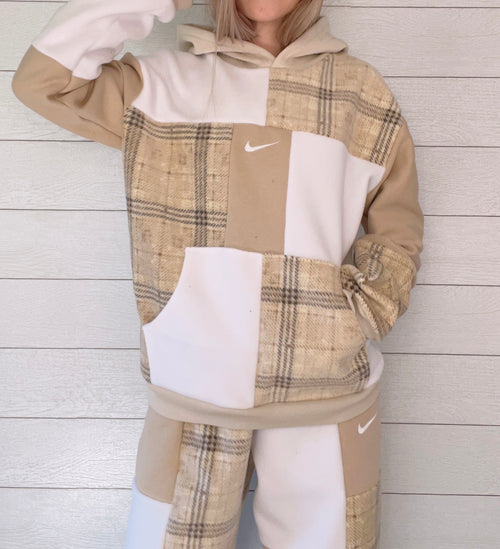 (L) Neutral Flannel 1/1 Hoodie