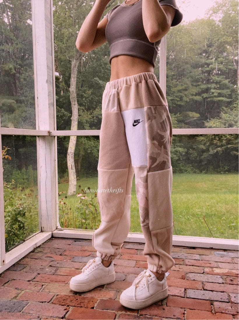 (XS-M) Neutral Camo Reworked Joggers