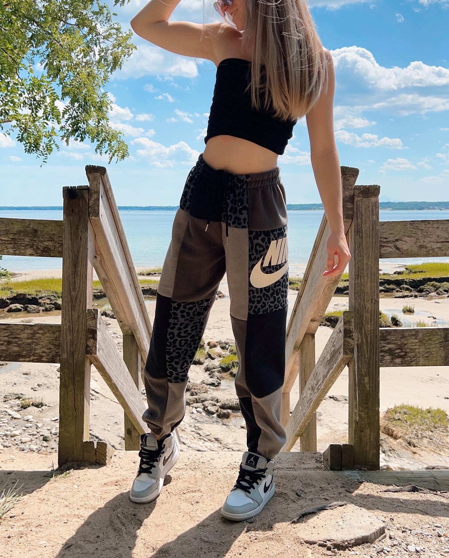 (XS/S) Diamond Leopard Reworked Joggers