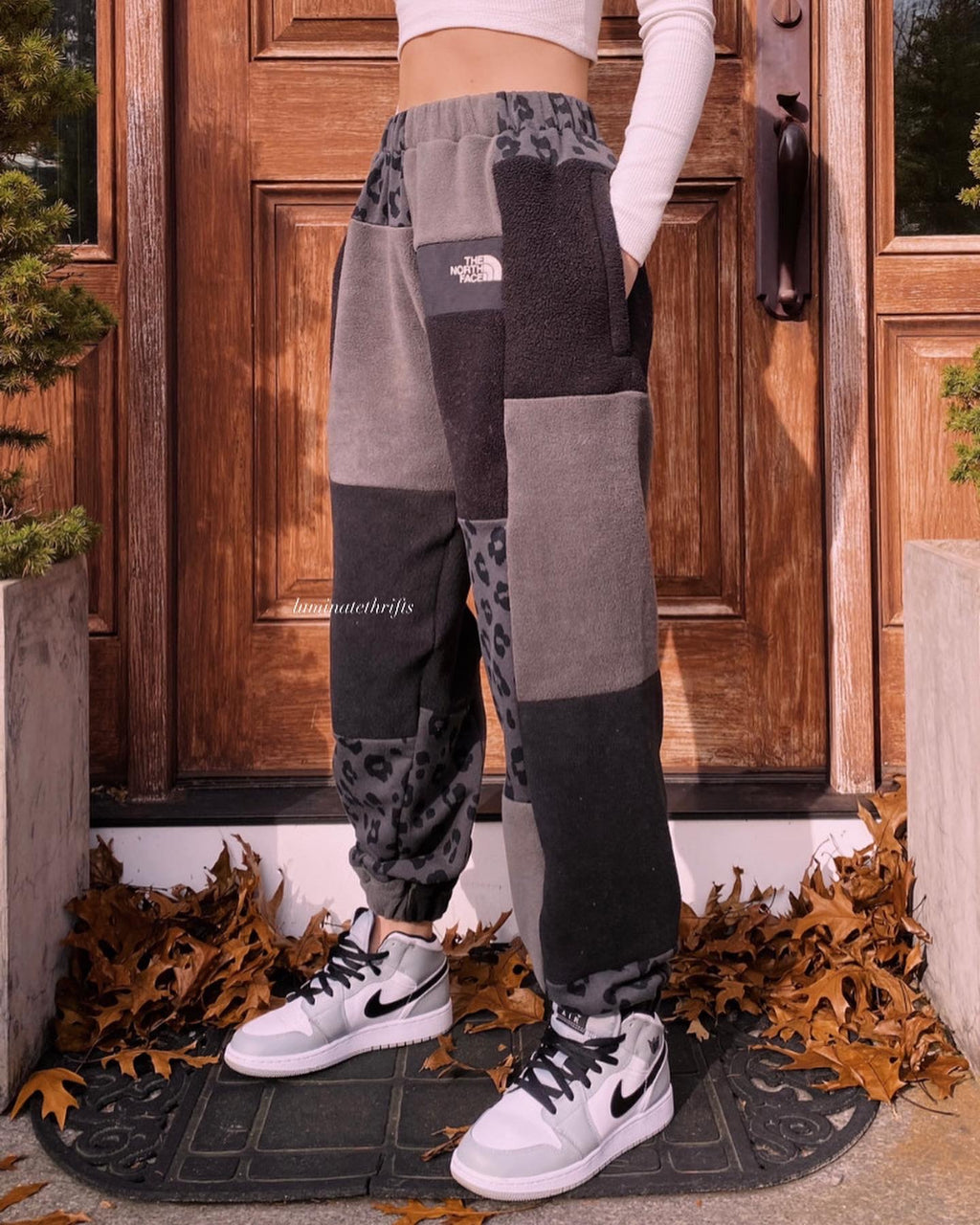 (XS-M) Diamond Leopard Reworked Joggers *+Zipper Pockets*