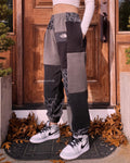 (XS-M) Diamond Leopard Reworked Joggers *+Zipper Pockets*