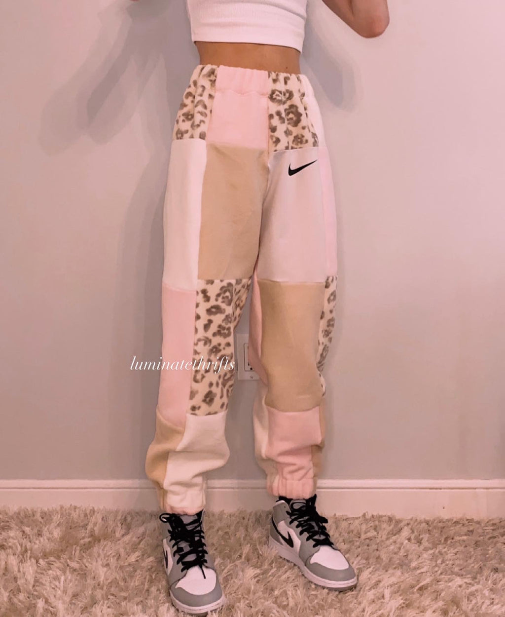 (XS-M) Special Edition Pink Leopard Reworked Joggers