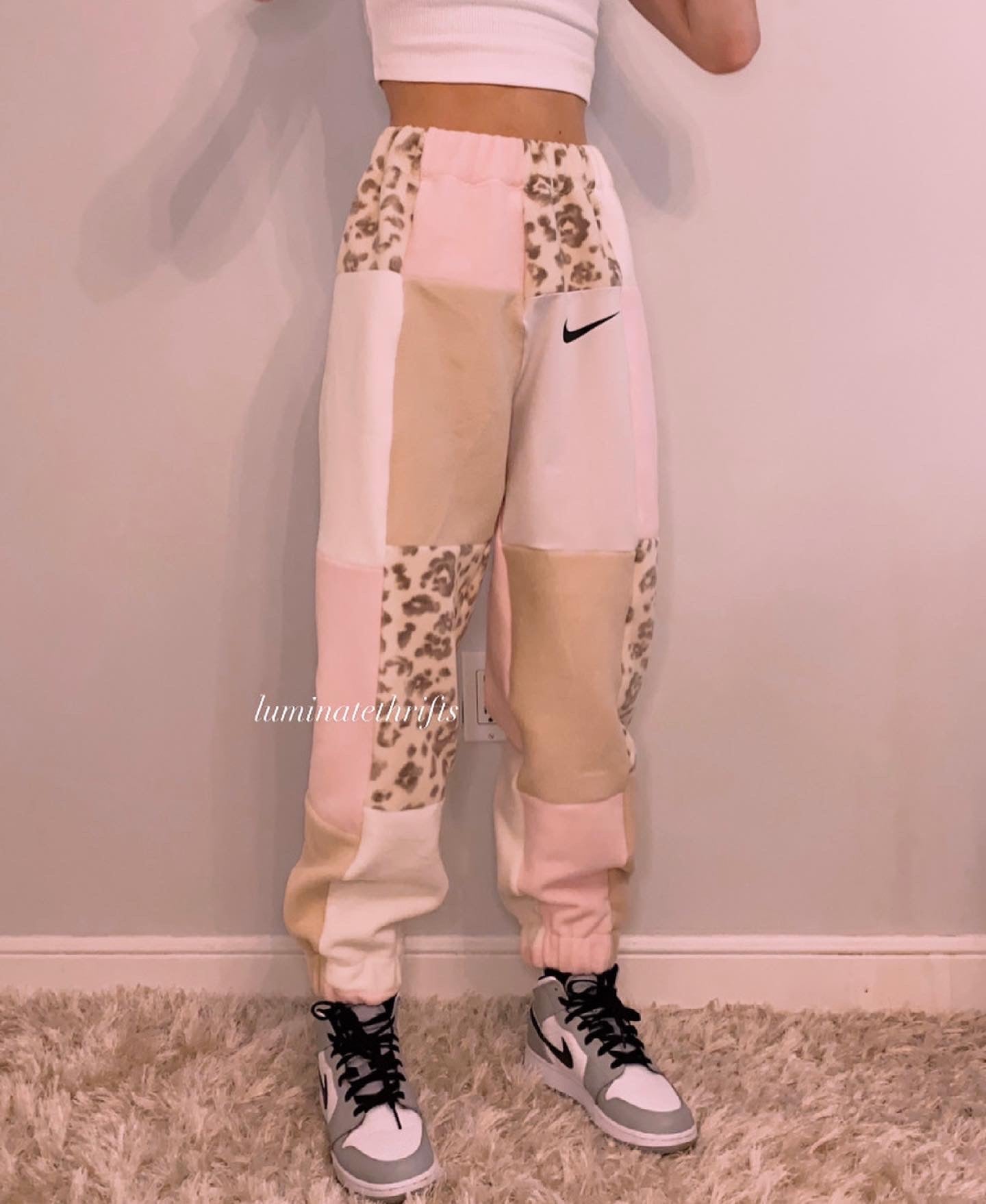 (XS-M) Special Edition Pink Leopard Reworked Joggers