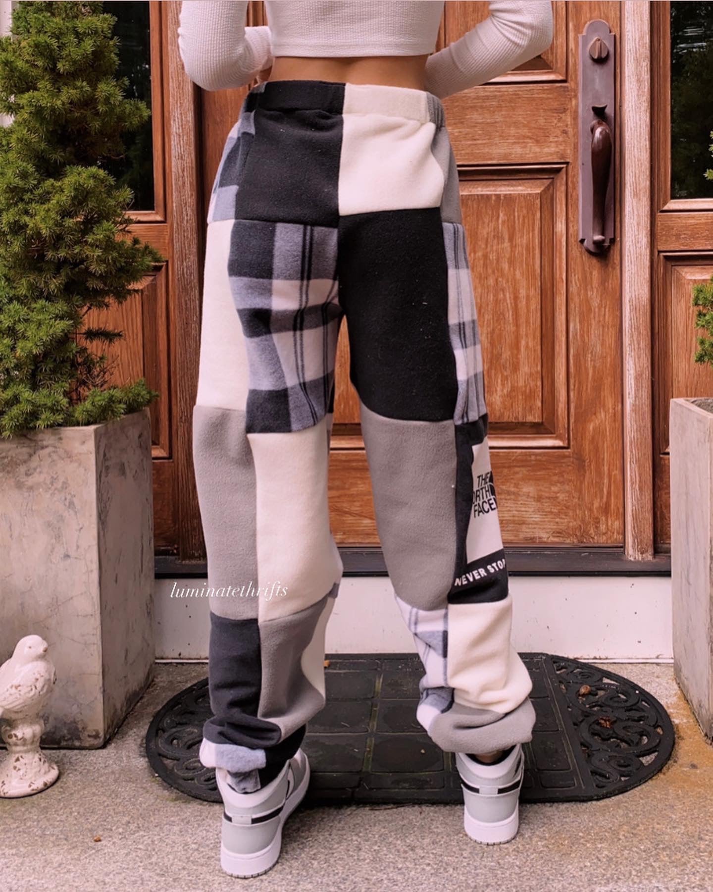 (M-XL) Diamond Flannel Reworked Joggers