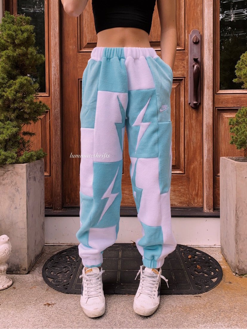 (XS-M) Blue Bolt Reworked Joggers