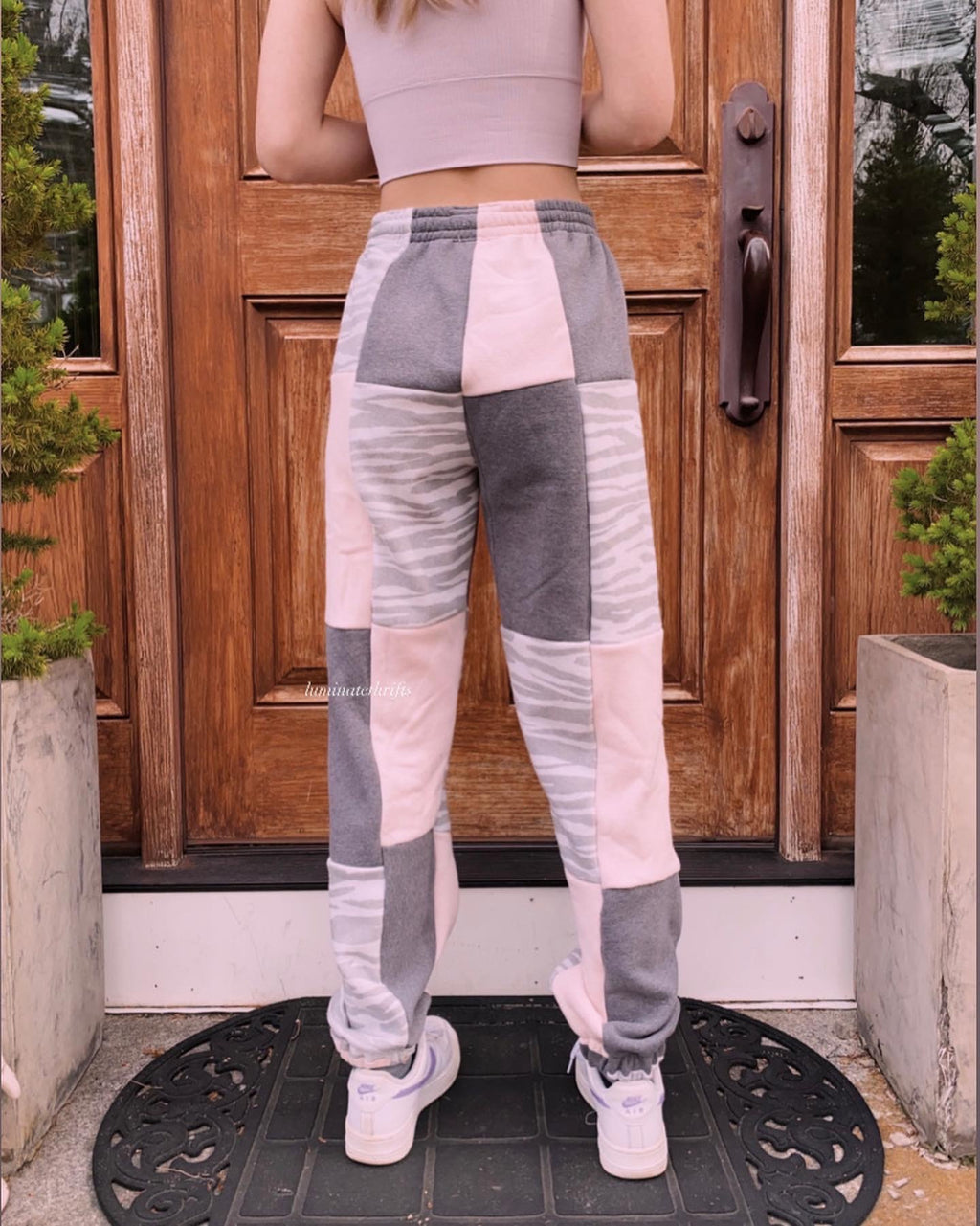 (S/M) Lush Zebra Reworked Joggers