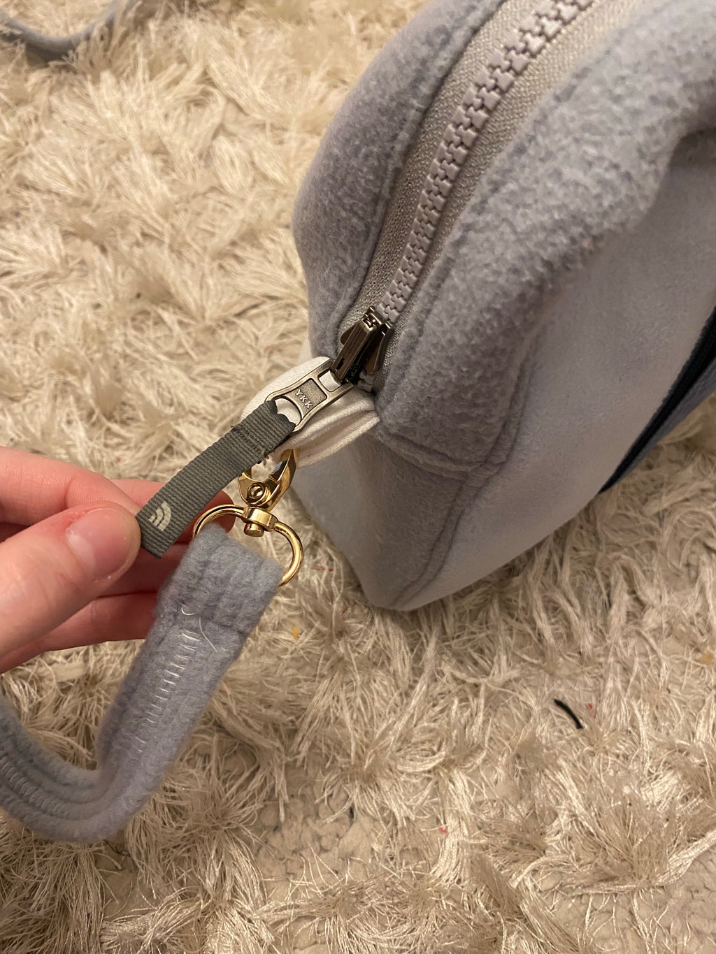 Sea Blue Reworked Pouch to Crossbody