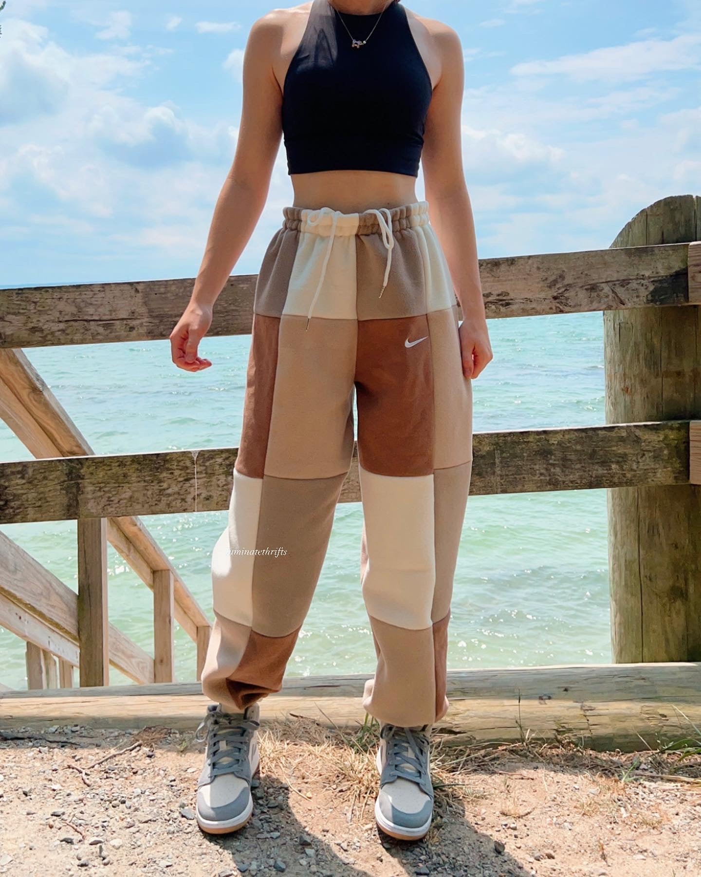 (S/M) Caramel Frappe Reworked Joggers