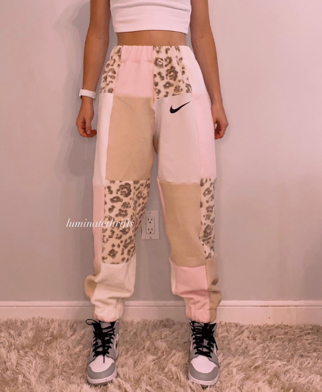(XS-M) Special Edition Pink Leopard Reworked Joggers