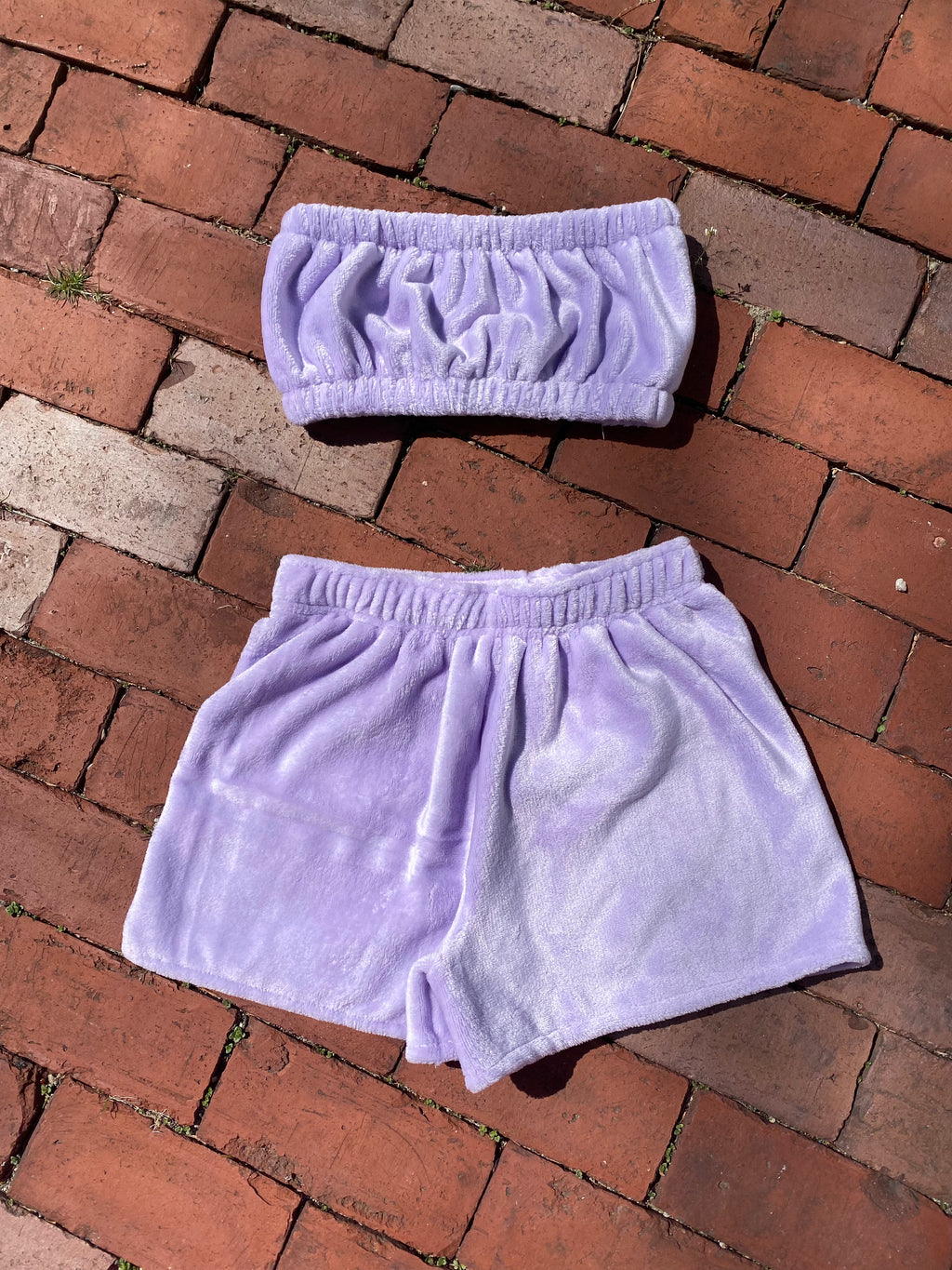 Minky Lilac Matching Set