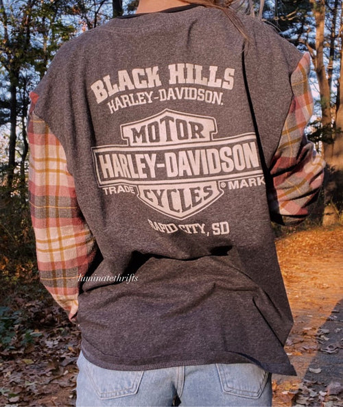 (L) Harley X Flannel Reworked Shirt