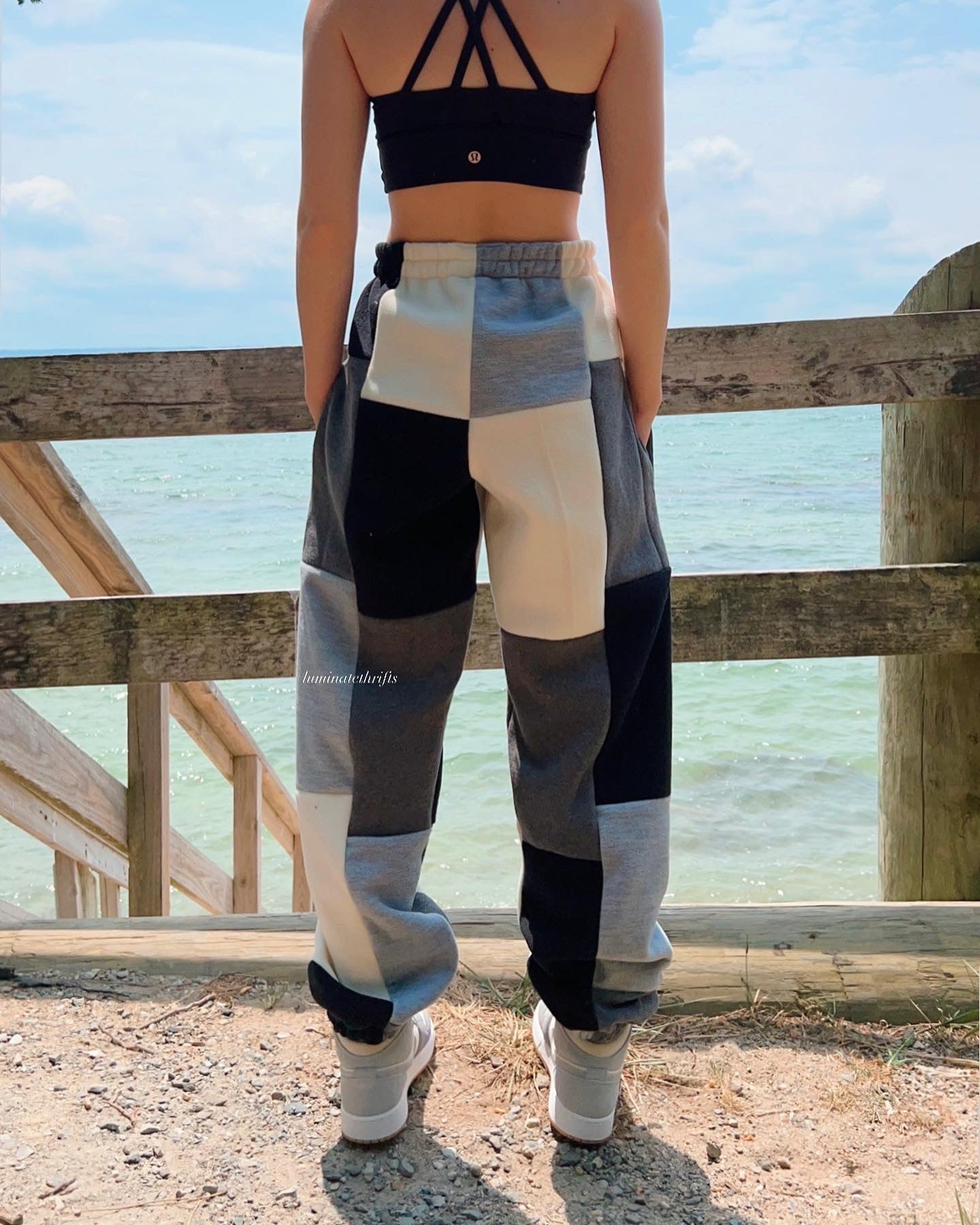 (L/XL) Diamond Reworked Joggers