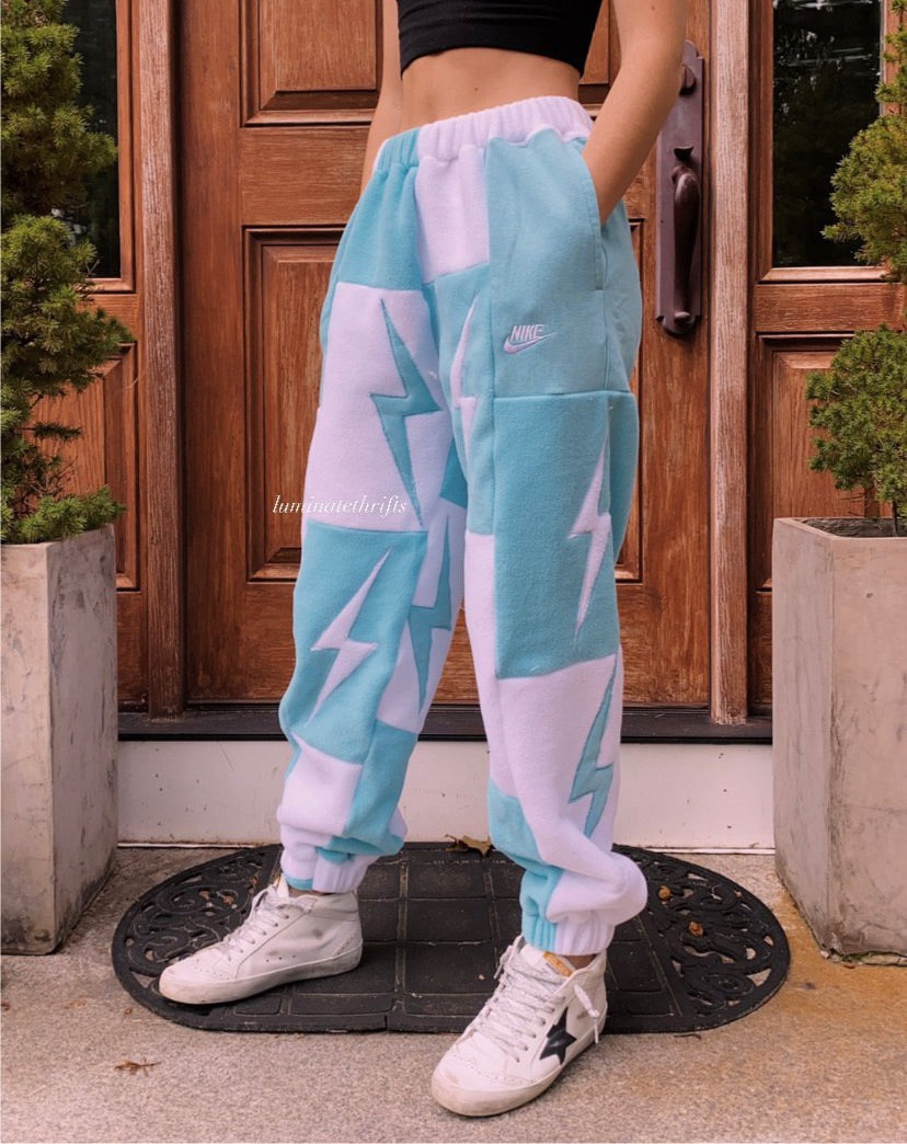 (XS-M) Blue Bolt Reworked Joggers