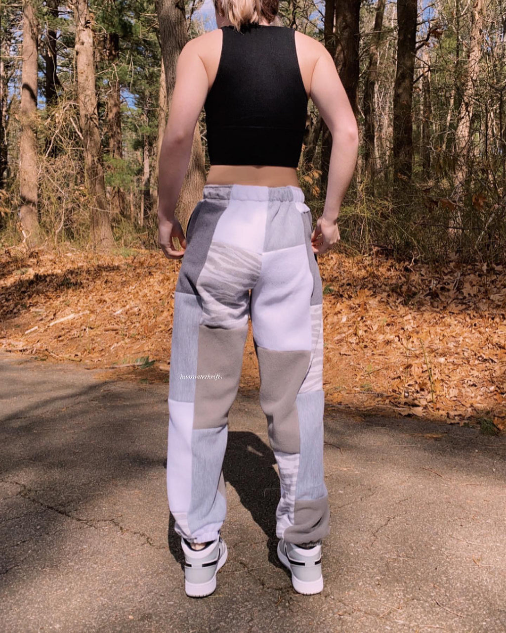 (S/M) Ash Zebra Reworked Joggers