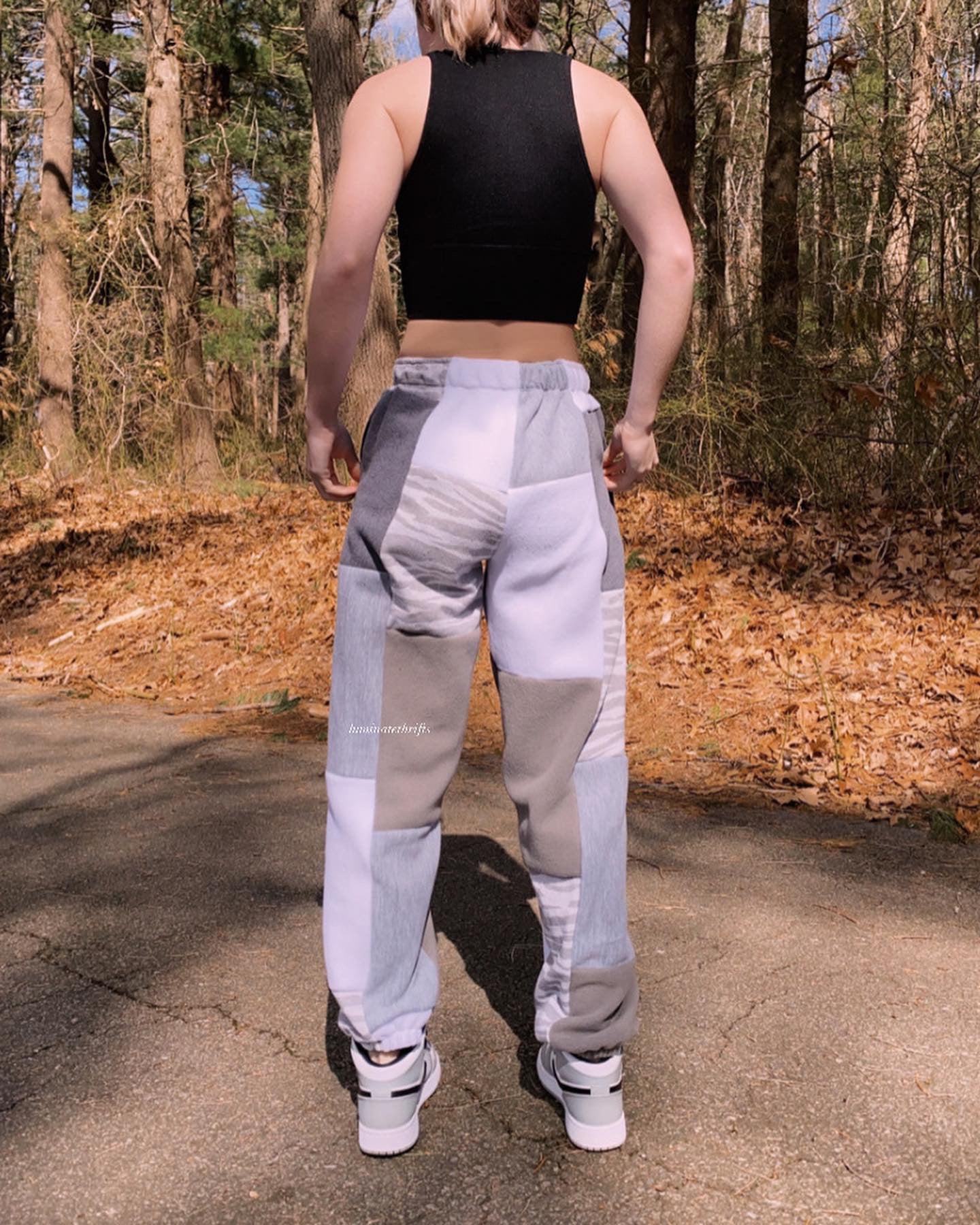 (S/M) Ash Zebra Reworked Joggers
