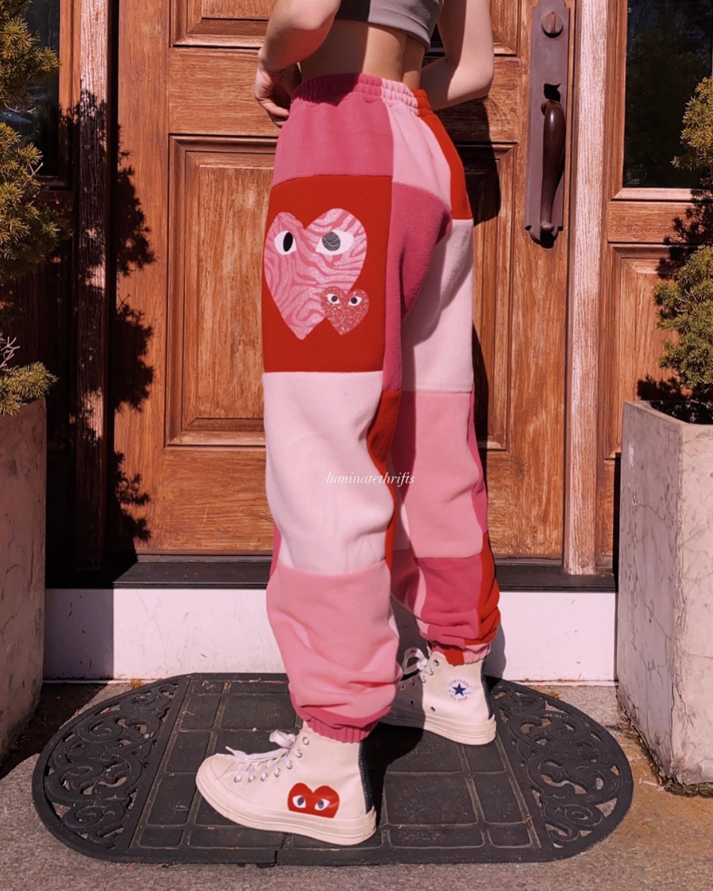 (M/L) Love Eyes Reworked Joggers