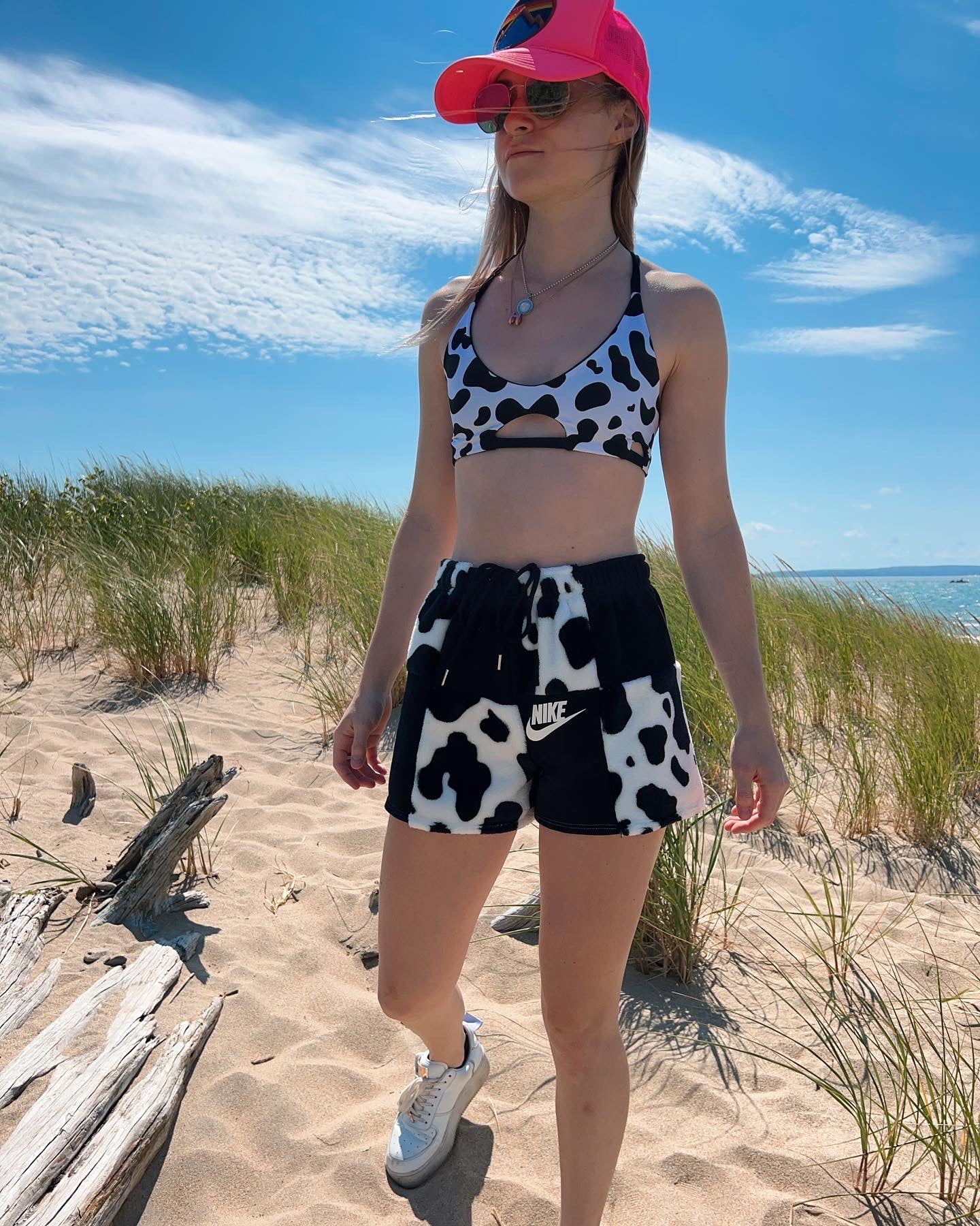 (S/M) Oreo Cow Reworked Shorts