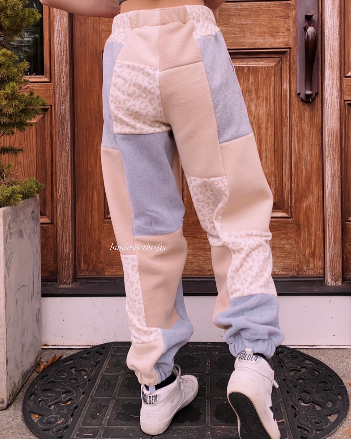 (M/L) Rustic Leopard Reworked Joggers