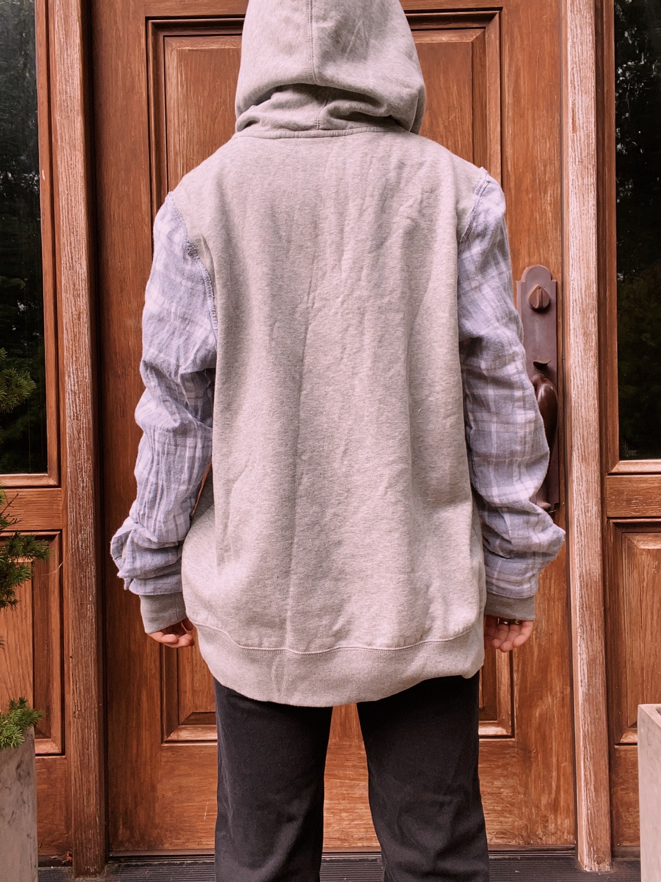 (L) Flannel Reworked Hoodie