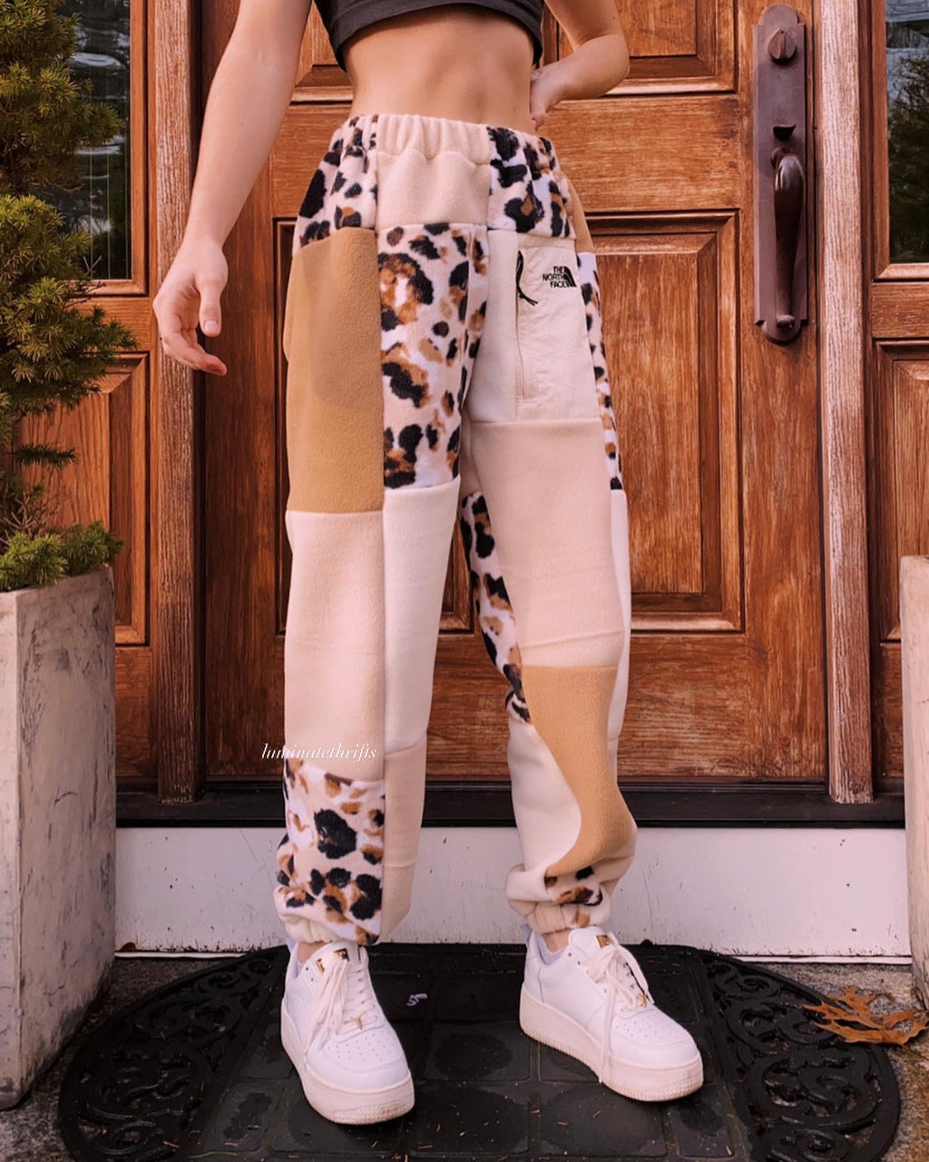 (S/M) Light Rustic Leopard Reworked Joggers